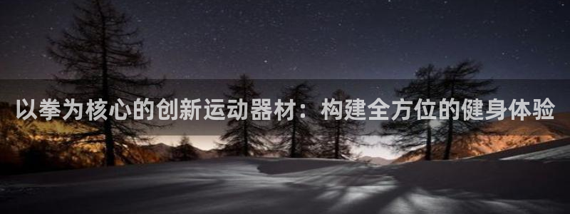 征途国际平台体育：以拳为核心的创新运动器材：构建全方