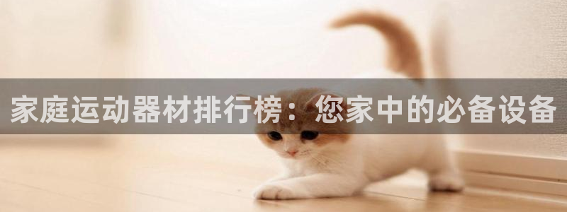 征途国际开户：家庭运动器材排行榜：您家中的必备设备